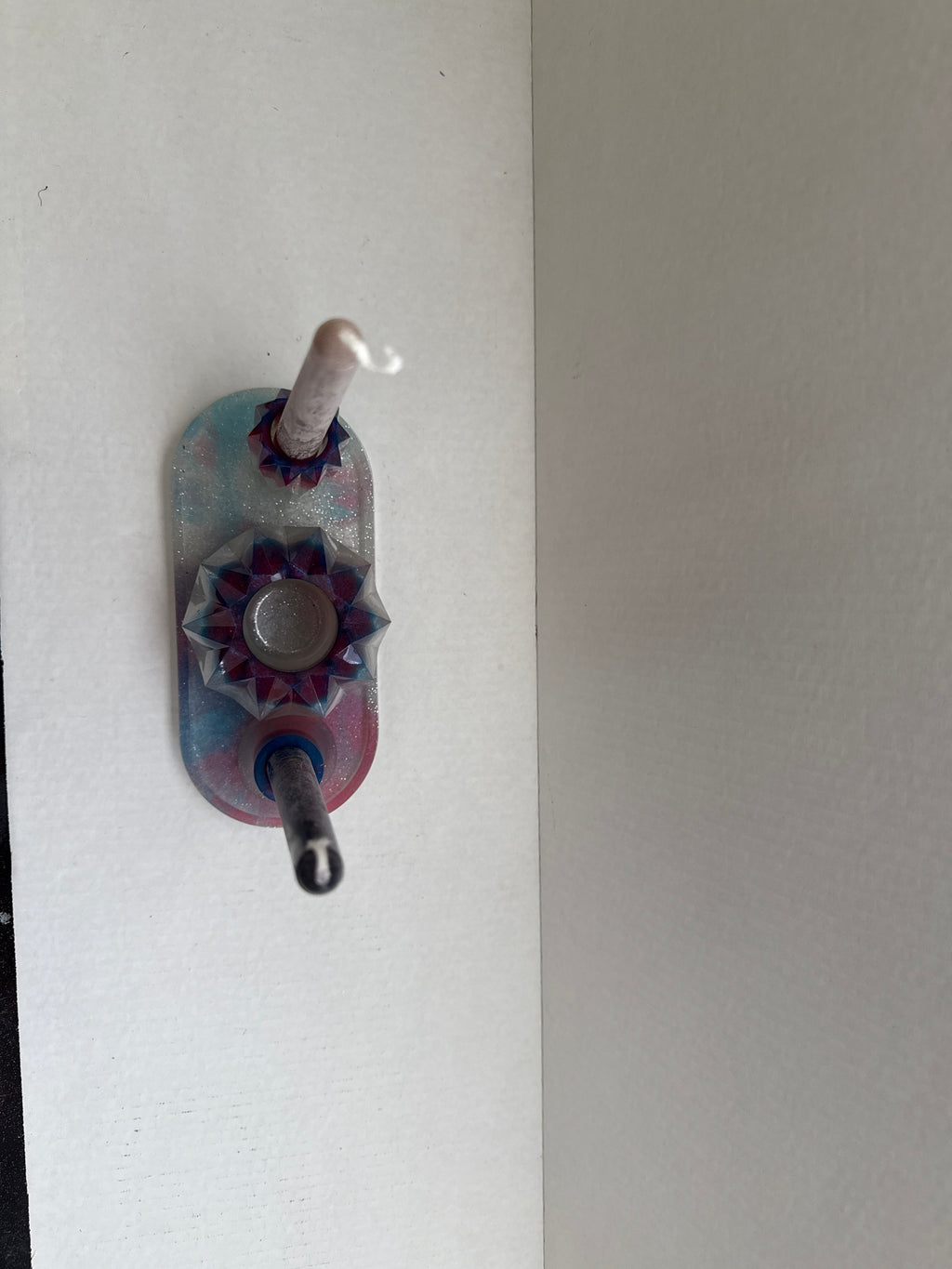 Resin Art Candle Display – 3‑Piece Holder Set