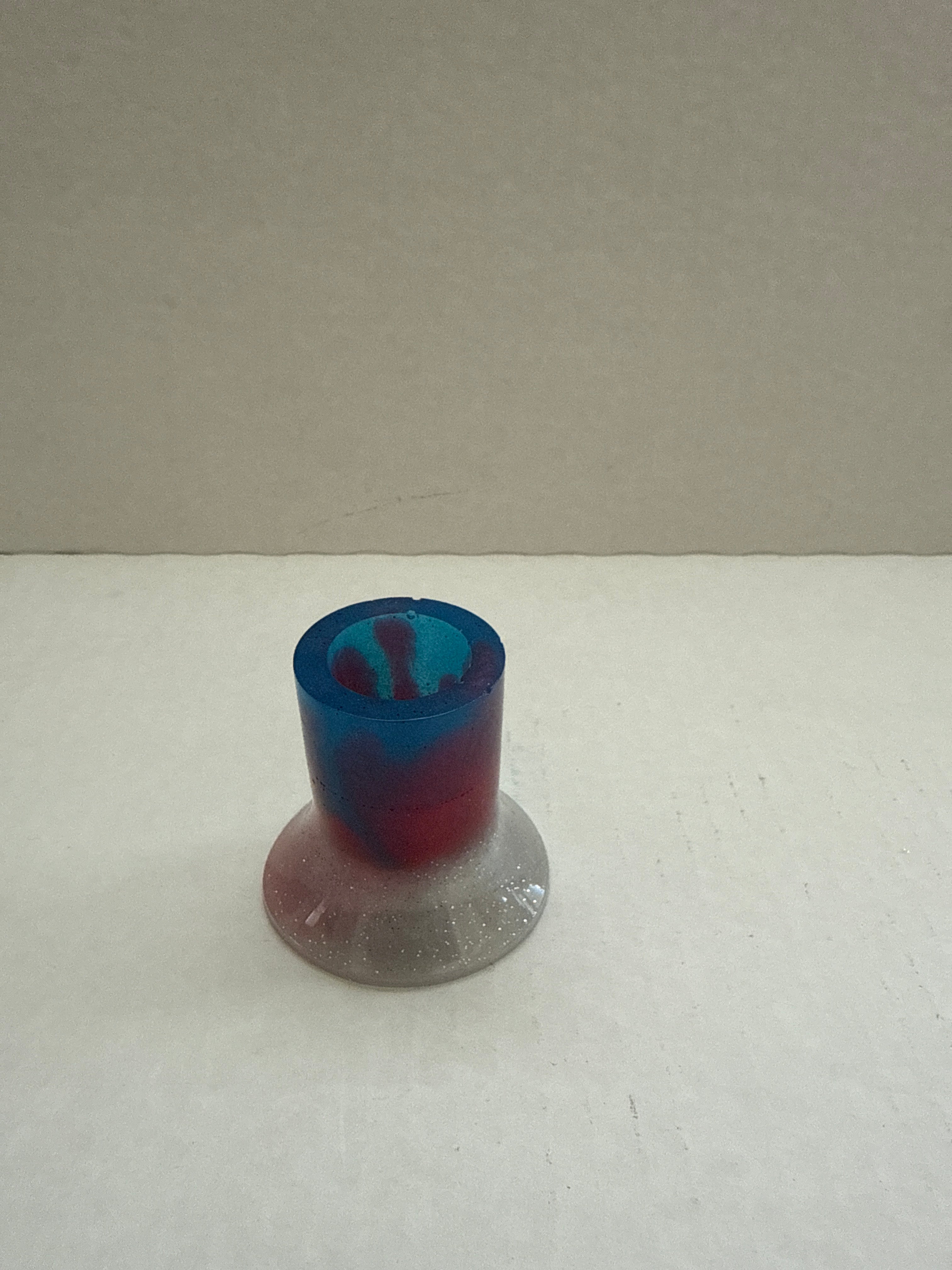 Resin Art Candle Display – 3‑Piece Holder Set