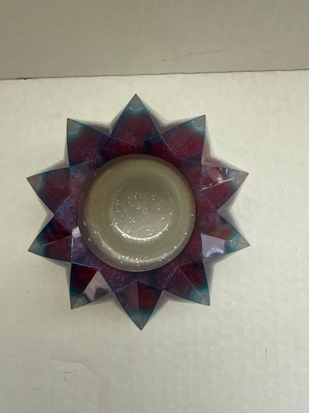 Resin Art Candle Display – 3‑Piece Holder Set