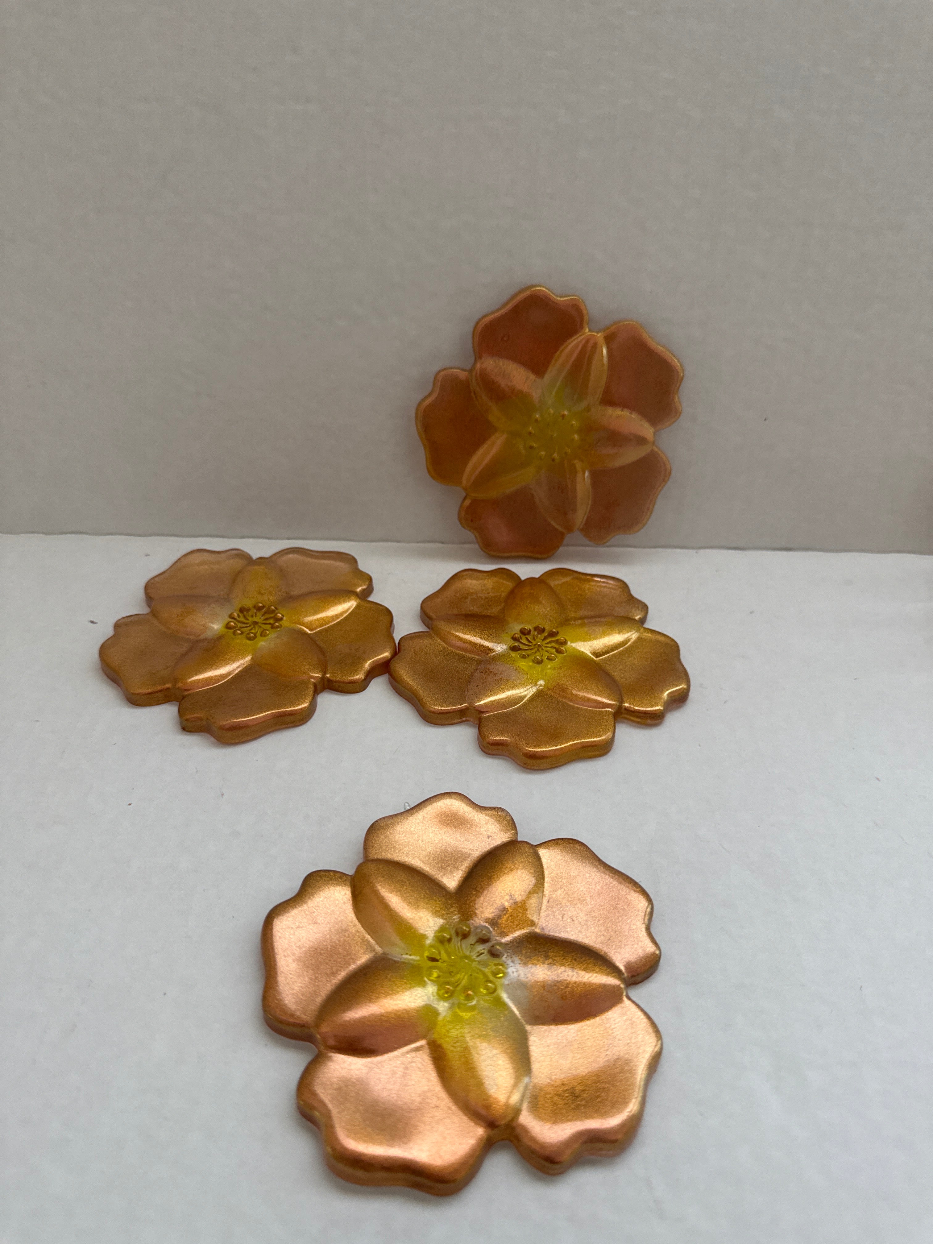5 piece flower petal coaster set