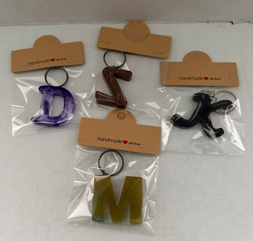 Alphabet Resin Keychains – Personalized Initials with Style