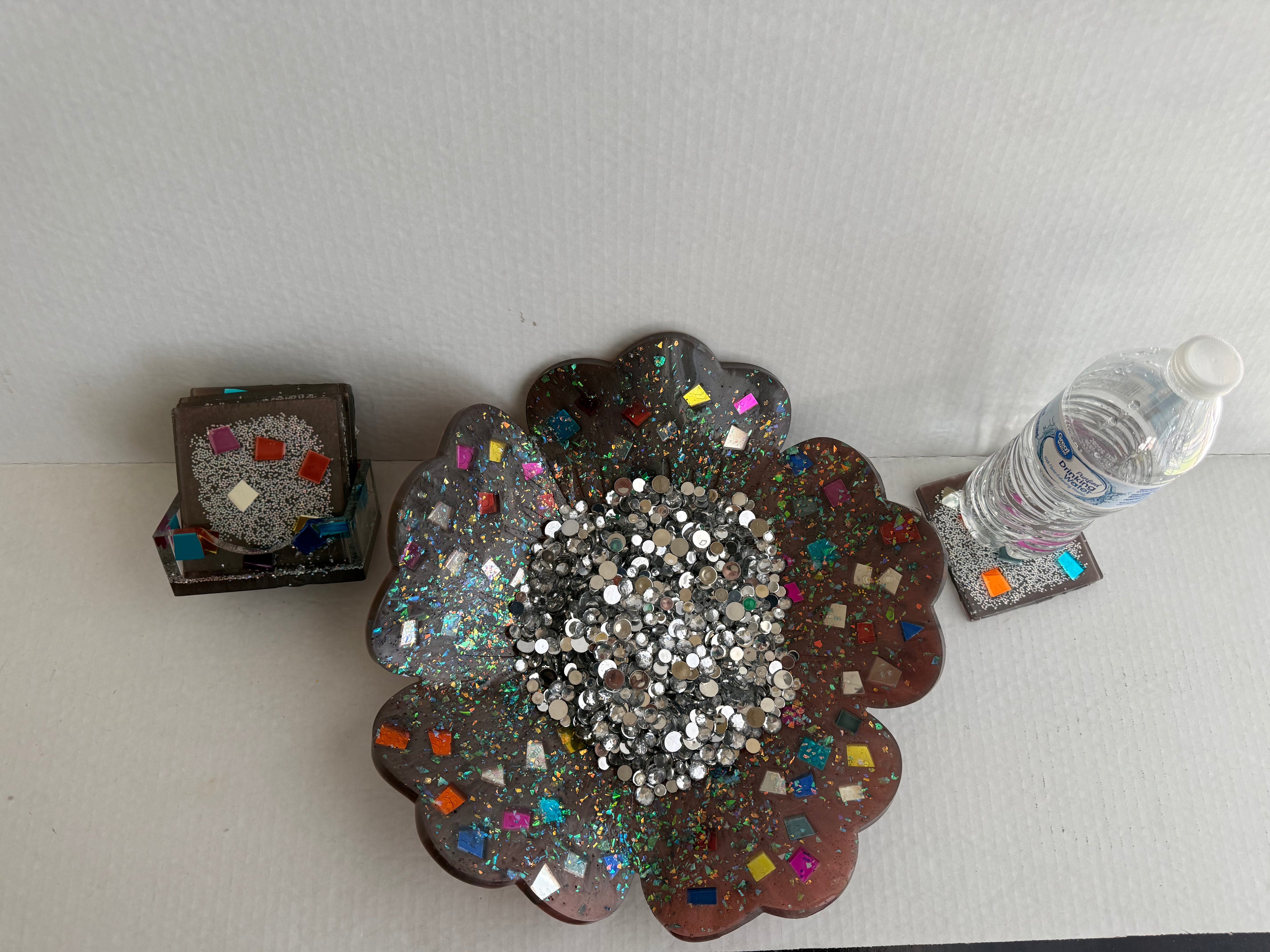 Mosaic Bowl and Coaster Set