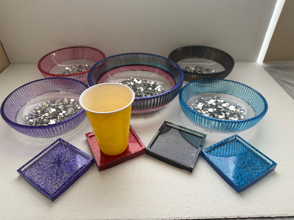 The Sparkle Bowl Set — Handcrafted Resin Elegance