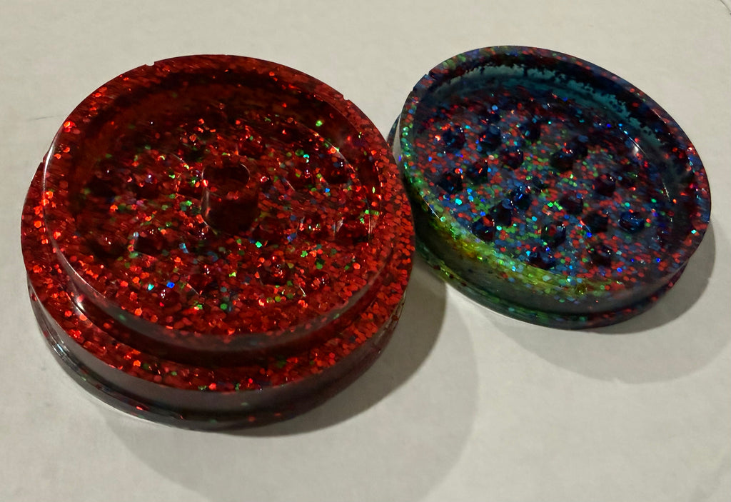 All That Glitters: Dark Neon Ashtray & Grinder Set